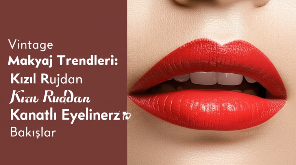 Vintage Makyaj Trendleri: Kızıl Rujdan Kanatlı Eyeliner’a Zamansız Bakışlar